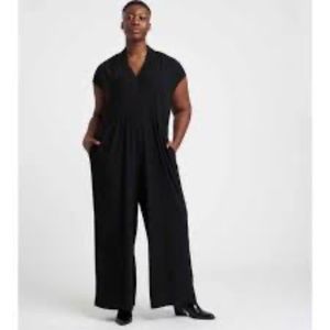 UNIVERSAL STANDARD NWOT Cambria Luxe Twill Jumpsuit - Black Size XL (26-28)